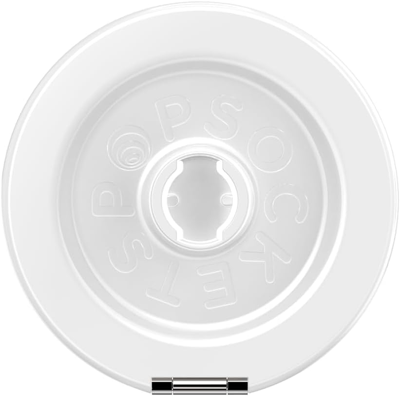 PopSockets Round Magnetic Base Only, Compatible with PopSockets Tops, Kick-Out - Glossy White