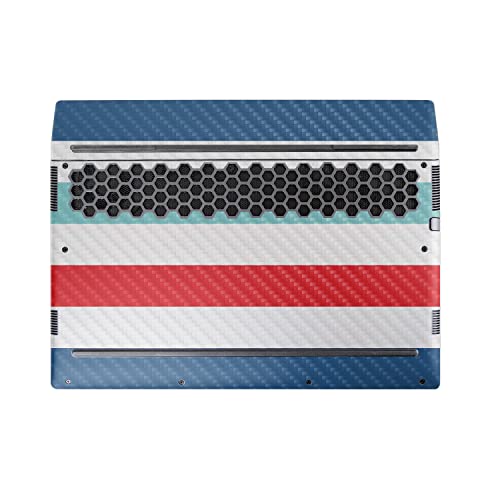 Image of MightySkins Carbon Fiber Skin Compatible With Alienware M17 R5 (2022) Full Wrap Kit - Sailor Stripes | Protective Durable Textured Carbon Fiber Finish | Easy To Apply & Change Styles | Made in the USA