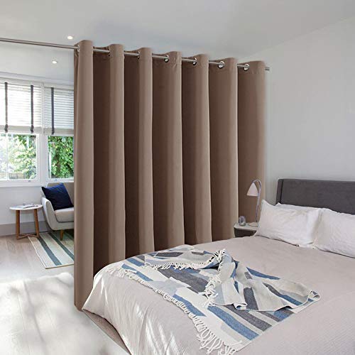 NICETOWN Wall Dividers for Rooms, Large Room Divider Curtain Screen Partition, Function Thermal Blackout Patio Door Curtain Panel, Sliding Door Insula