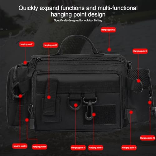 Pochete de caminhada masculina – pochete portátil multifuncional para guardar pochetes de pesca – po