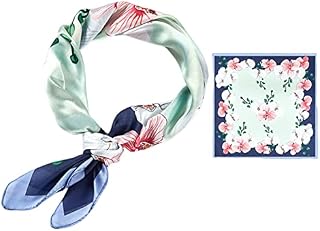 FAIRYGATE Satin Scarf Bandana Small Square Pattern Head Neckerchief Handbag Wraps Hair Scarfs Sleeping Headscarf Headdress 21 Inches 53 cm