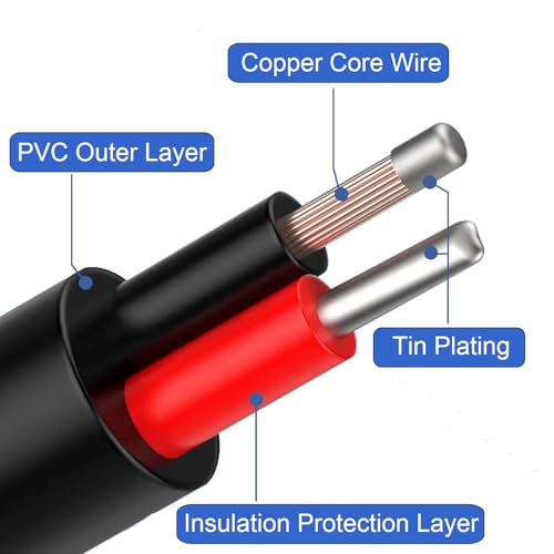 3PCS 0.3M 6.35mm Male Plug Open End Cable miniatura 6