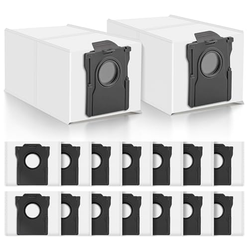 16 sacs d'aspirateur de rechange pour Dreame L10s Ultra Gen 3 / Gen 2 / X50 Ultra Complete / L40s / L40 Ultra / Matrix10 Ultra / Aqua10 Ultra / X30 / X40 / Mova P50 Pro Ultra