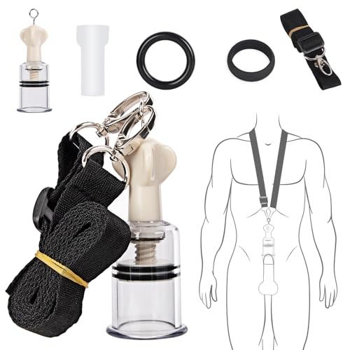 Penis Stretcher Kit, Penis Pump Sex Toys for Men Dual-Wear Traction Device, Adjustable Training Kit, Adult Sex Toys for Male