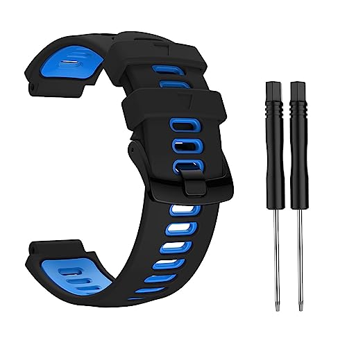 Image of 735XT Straps Compatible with Garmin Forerunner 735XT Strap, Adjustable Replacement Wristband Silicone Sport Band for Garmin Forerunner 735XT 235 235Lite 230 220 620 630 (Blue)