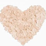 ZAPTEX Silk Rose Petals Artificial Flower Petals for Wedding Party Decorations (Champagne, 1200)