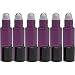 6 Pack - Empty Roll on Glass Bottles [STAINLESS STEEL ROLLER] 10ml Refillable Color Roll On for Fragrance Essential Oil - Metal Chrome Roller Ball - 10 ml 1/3 oz - Purple Color