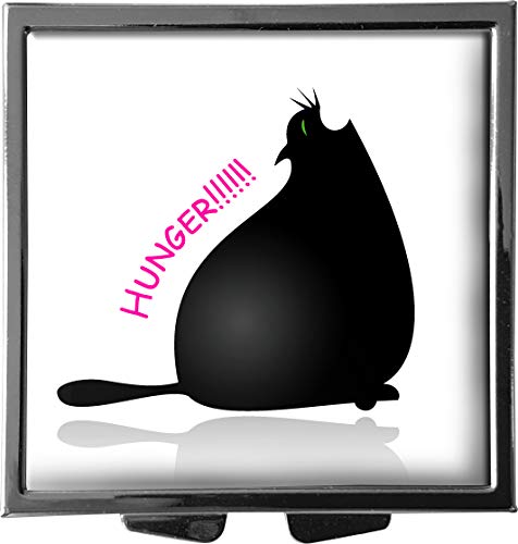 metALUm XXL Pillendose quadratisch 4 Fächer Katze #0003 Cover