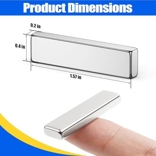Image of FINDMAG Neodymium Bar Magnets, 20 Pack, 1.57x0.39x0.20in, Rare Earth