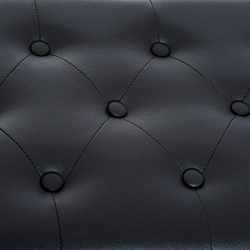 Toyeeka Black 29'' Solid Wood Pu Leather Double Duet Piano Stool Keyboard Bench With Storage， Load 440Lb #TOP5