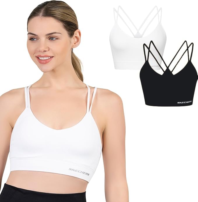 Sujetador deportivo Skechers para tus clases de yoga y entrenamientos en el gimnasio