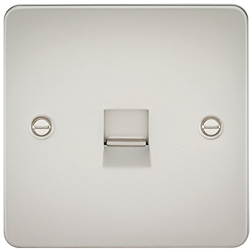 Image of Knightsbridge FP7300PL FP7300 FPAV7300PL Flat Plate Telephone Master Socket-Pearl, 230 V