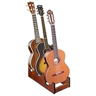 【INNOVATIVE TIERED DESIGN FOR 3 GUITARS】The electric guitar stand stand features a unique, tiered structure that securely holds up to 3 guitars in a space-saving design. The staggered layers allow for optimal front-and-back display, keeping your guit...