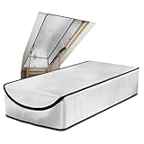 Attic Door Insulation Cover – Reflective Pull Down Tent with Zipper, 25” x 54” x 11” for Attic Stairway & Ladder, Energy-Efficient Heat Barrier & Dust Protection
