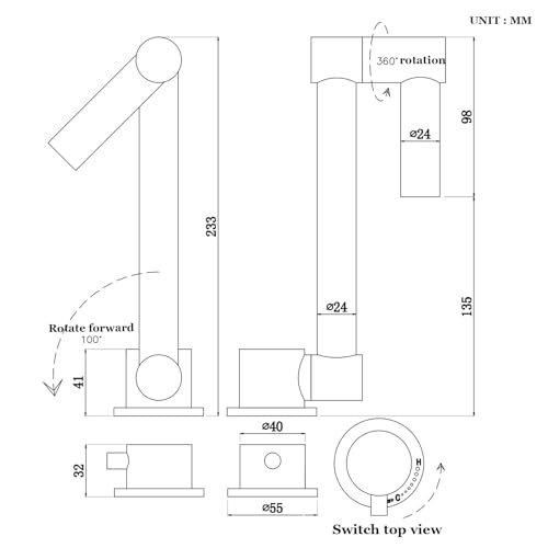 Robinet de cuisine pliable rotatif 360 avec commande indépendante - 7