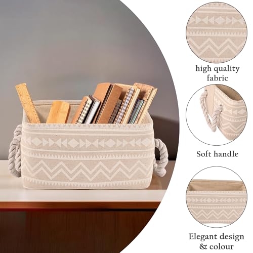 Image of Kuber Industries (Set of 3) Foldable Cosmetic & Skincare Dressing Table Organizer | Space-Saving Storage Boxes for Makeup Items /Hair Gadgets & Jewellery Holder | GM-11-BG | Beige