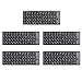 SOLUSTRE 5 BLÄTTER UNIVERSAL RUSSISCHE Tastatur KURFKLEBER Keyboard Computer Aufkleber Ersatztastatur Aufkleber mit Schwarzem Hintergrund Und Weißer Beschriftet für PC Laptop