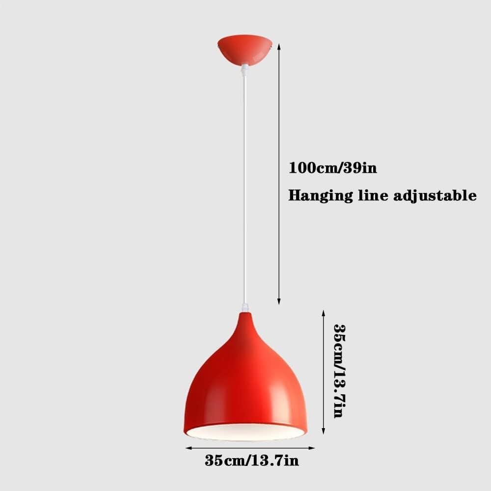 Lampadario Nordico in Metallo Lampada a Forma di Goccia d'Acqua Soffitto Base E27 Testa Singola Comodino NG