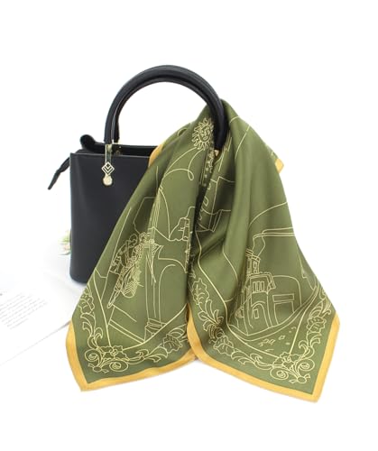 Image of ANDANTINO 100% Mulberry Silk Scarf -21 inch Square Neckerchief with Gift Packed