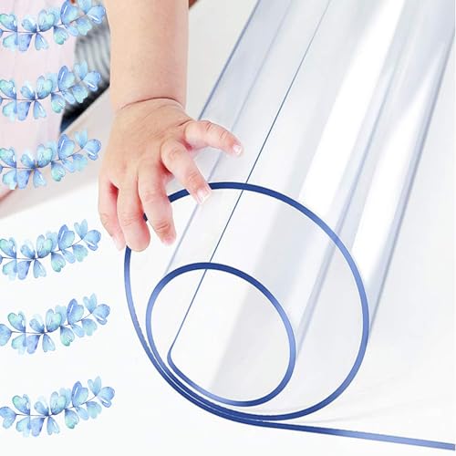 Revêtement table transparent PVC durable protection meuble