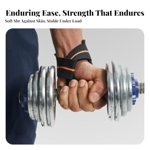 Image of Lifting Straps with Padded Wrist Loops Secure encircling Design, Heavy Duty, Grip Straps with Hook-and-Loop Fastening, for Deadlifts Standard