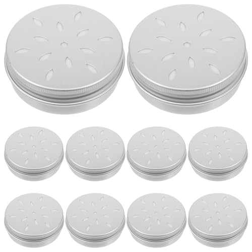 UKCOCO Dog Scent Training Boxes 10-Pack Aluminum Containers with Ventilated Lids 2.67X2.67X0.98 Inch for Puppy Nose Work Agility and Scent Training Supplies