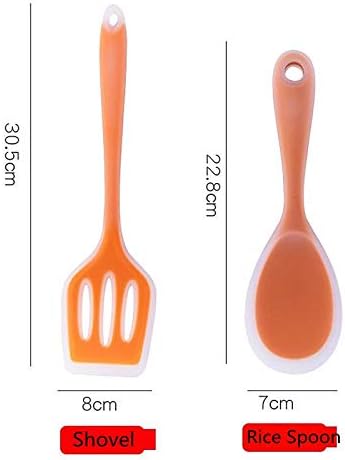 Vista 3 de LMMDP Juego de 5 herramientas de cocina, utensilios de cocina, accesorios de cocina, silicona de grado alimenticio, antiadherente, resistencia a