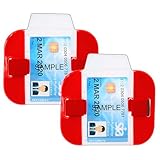 Muka 2 Pack Security ID Badge Holders High Visibility Bright Armbands SIA ID Holders-Red
