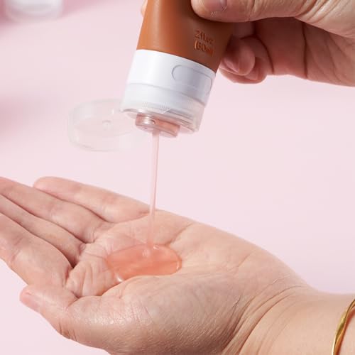 Image of INSFIT Travel Bottles for Toiletries, TSA Approved 3oz Travel Size Containers, BPA Free Leak Proof Squeezable Silicone Tubes for Shampoo Conditioner Lotion Body Wash with Labels