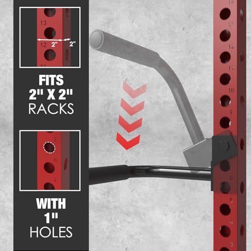 Mikolo Dip Bar Attachment for Squat Rack, Fit 2” x 2” Rack Cage(QJ, WR00, F4), Power Rack Attachments, 400 lbs High Weight Capacity