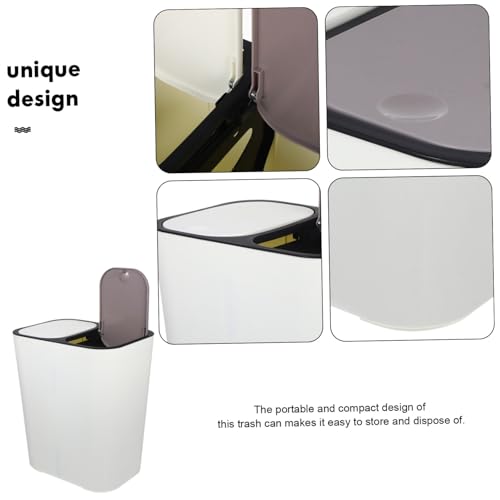 Caneca de basura doble compartimento beige miniatura 3