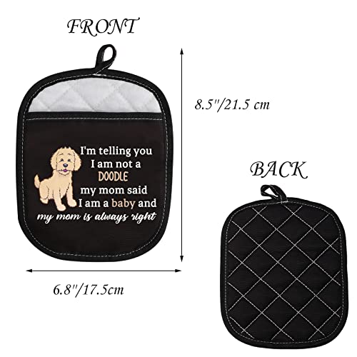 Goldendoodle Gift Doodle Mom Gift Doodle Pot Holder I Am Not A Doodle I Am A Baby Dog Oven Mitt Doodle Lover Gift Hot Pad(Doodle Potholder) #TOP1