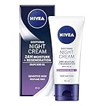 NIVEA Sensitive Night Cream (50 ml), Face Cream for Sensitive Skin with Liquorice Extract and Grape Seed Oil, Regenerating Skin Care