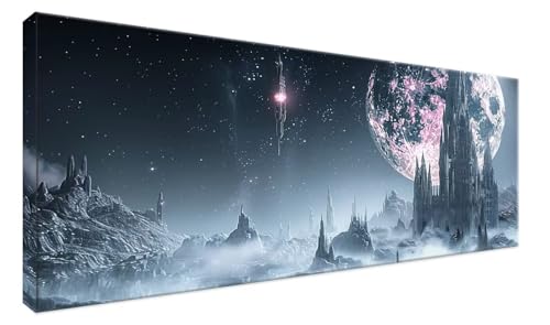 Large Diamond Painting 200x100cm Diamond Art Painting Castle Diamond Painting Kit, DIY Starry Diamond Art Kits Adults, Full Drill Diamond Crystal Rhinestone Arts and Crafts Painting, Room Decor ZX-125