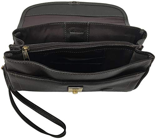 Bolsa Capanga Masculina em Couro 7053 - Preto