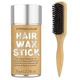 Slick Back Hair Brush & Hair Wax Stick Set for Slick Back...
