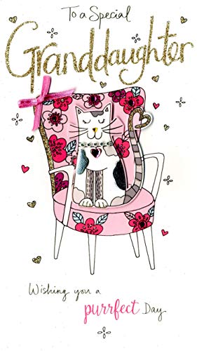 Second Nature Special Granddaughter Birthday Greeting Card Hand-Finished Champagne Range Cards JGS590