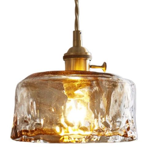Lustre industriel moderne en verre haut de gamme pour salon chic