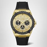 Guess Black Gold-Tone Glitz U1257G1
