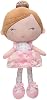 Baby Starters Muñeca bebé de peluche con sonajero, Olivia morena, rosa, 9 pulgadas 6