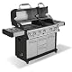 Justus 6-Brenner Gasgrill Mars Pro in Schwarz mit Seitenbrenner
