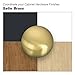 Richelieu Hardware BP5923160 Rockaway Collection 1 1/4-inch (32 mm) Satin Brass Functional Cabinet and Drawer Mushroom Knob for Kitchen, Bathroom, and Furniture