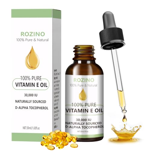 Vitamin E öl,Vitamin E öl Bio für Kosmetik,Bio Vit E Tropfen oil für Narben,Gesicht & Körper,Natürliche Inhaltsstoffe,Straffung Prallen Haut,30ml