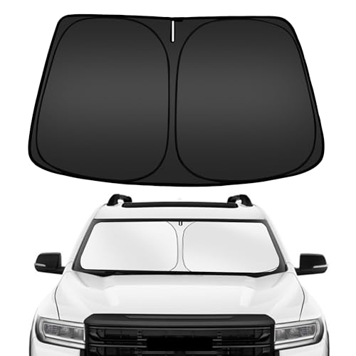 Image of ARISMOTOR Windshield Sun Shade for GMC Acadia 2017-2023, Custom Fit Foldable Front Window Sunshade Sun Visor Protector, Block UV Rays Keep Your Car Cooler