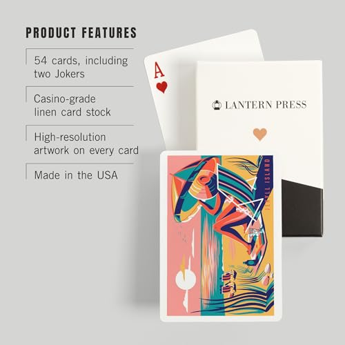 Baraja de cartas Poker Lantern Press, 52 naipes miniatura 3