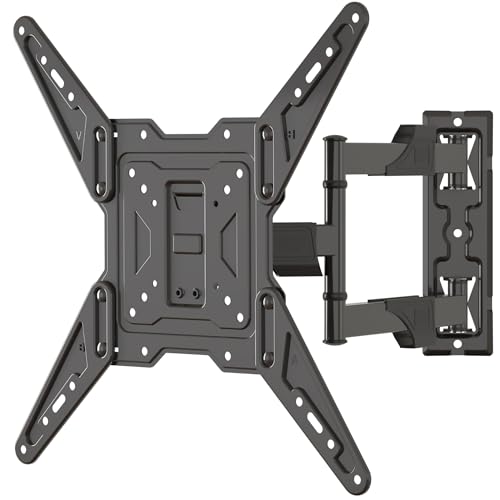 XINLEI TV Wall Bracket Tilt Swivel Wall Mount for Most 26-55 Inch Flat Curved Screens, Extendable Wall Bracket for TVs up to 31.8kg, Max VESA 400x400 (MAP3)