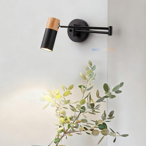 Iluminación de pared interior LED orientable 2700K-6500K negra