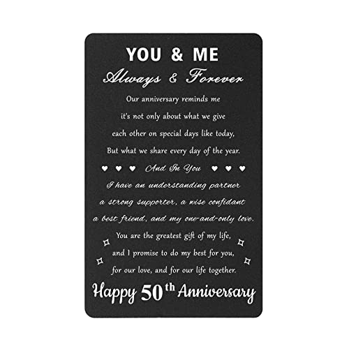 Personalized 50Th Anniversary Gifts, 50Th Anniversary Card - Engraved Wallet Card #TOP18