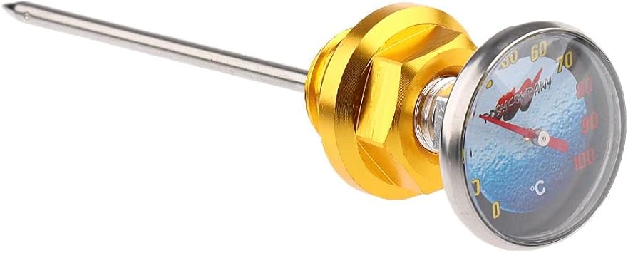 Motorcycle Oil Tank Dipstick with Temperature Gauge for Dirt Pit Bike ATV