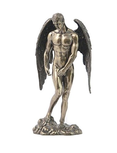Bronzed Finish Nude Male Angel Statue Sculpture